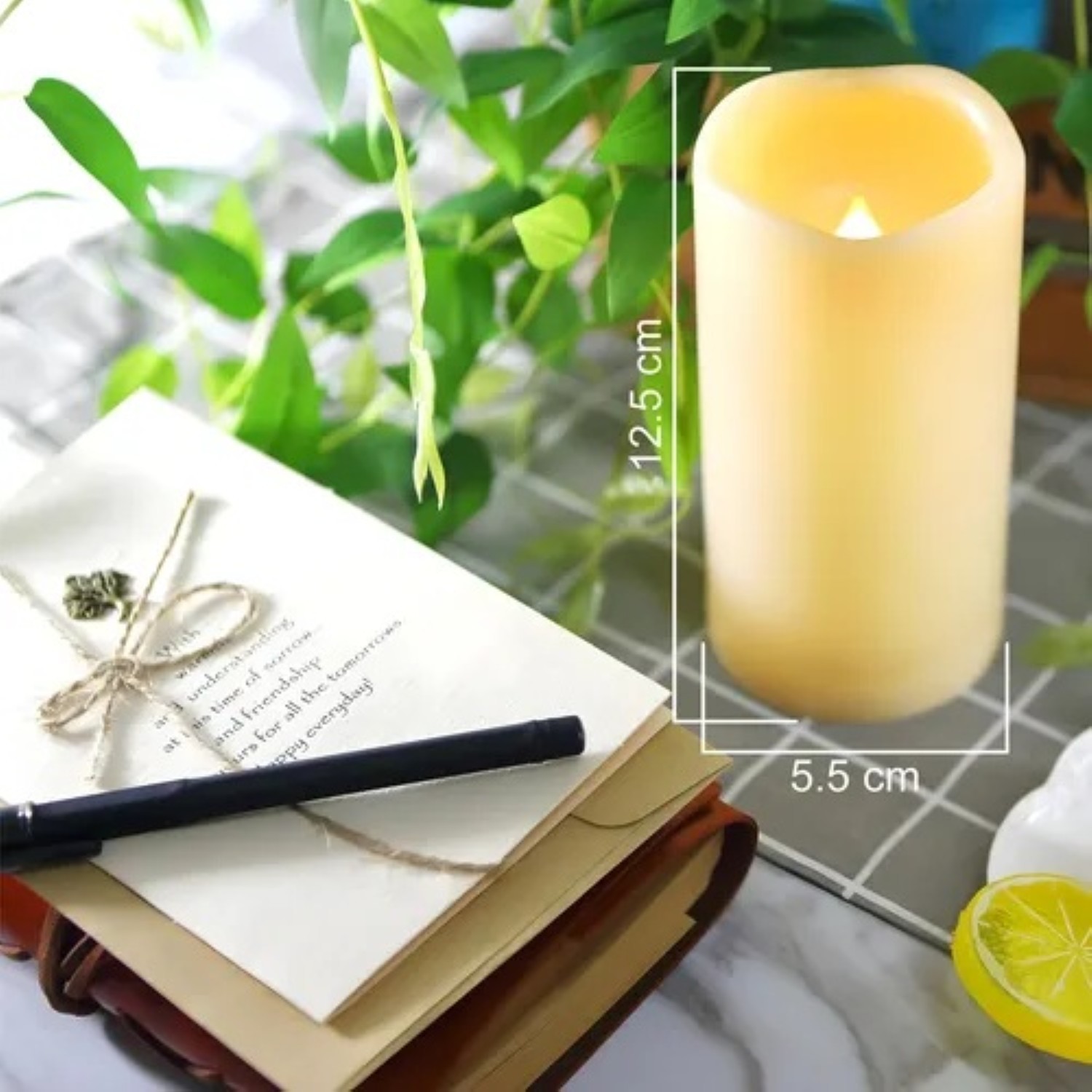 Pack 6 Velas Grandes Led Flama Realista image number null
