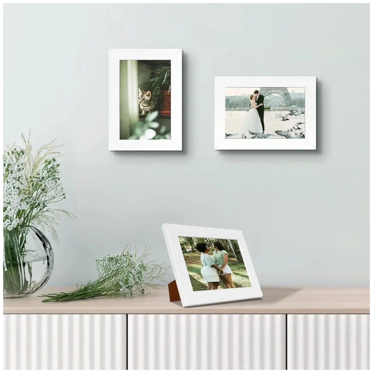 Marcos De Fotos Decorativos De 8 Piezas Blanco image number null