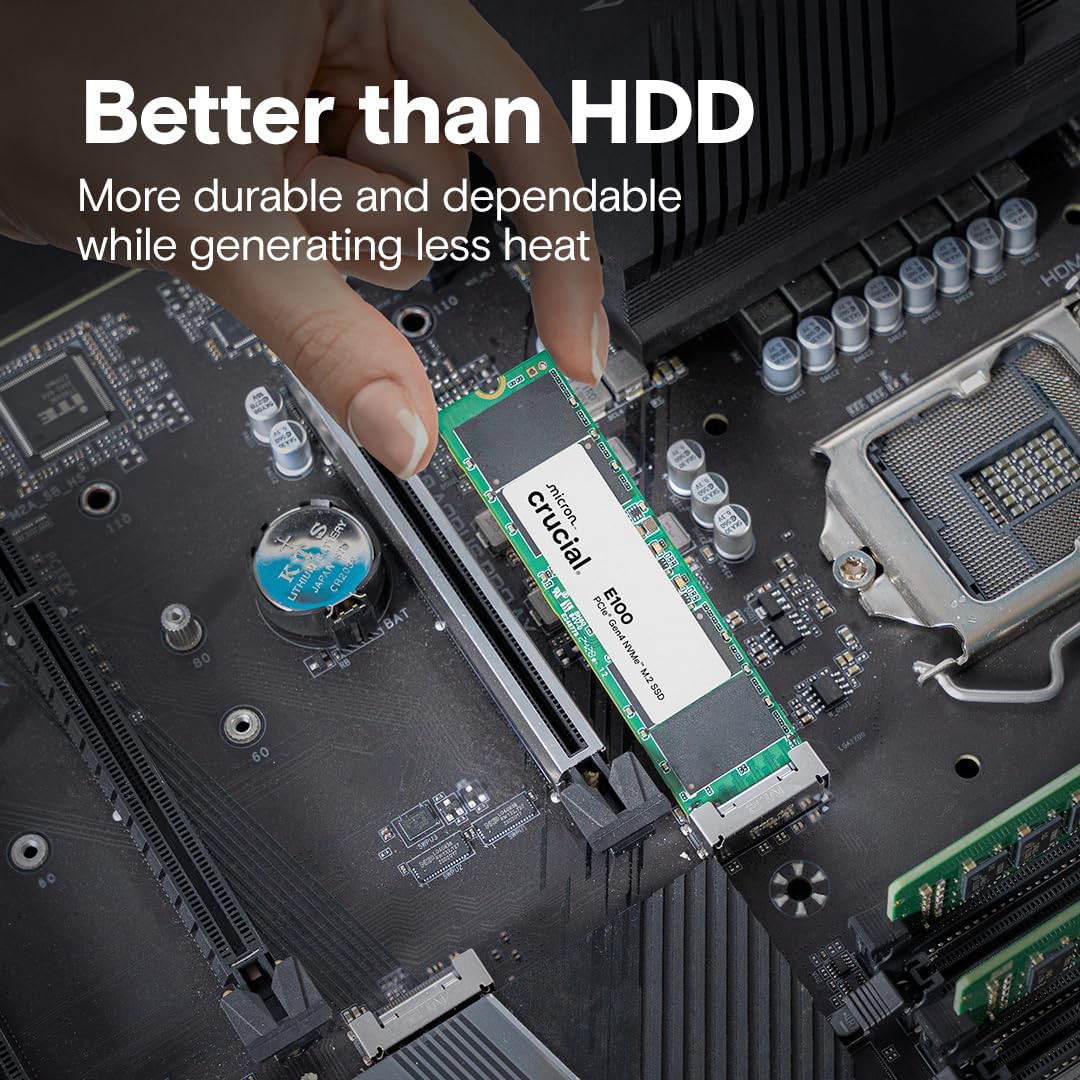 Crucial E100 480gb Nvme Pcie 4.0 M.2 2280 CT480E100SSD8 image number null