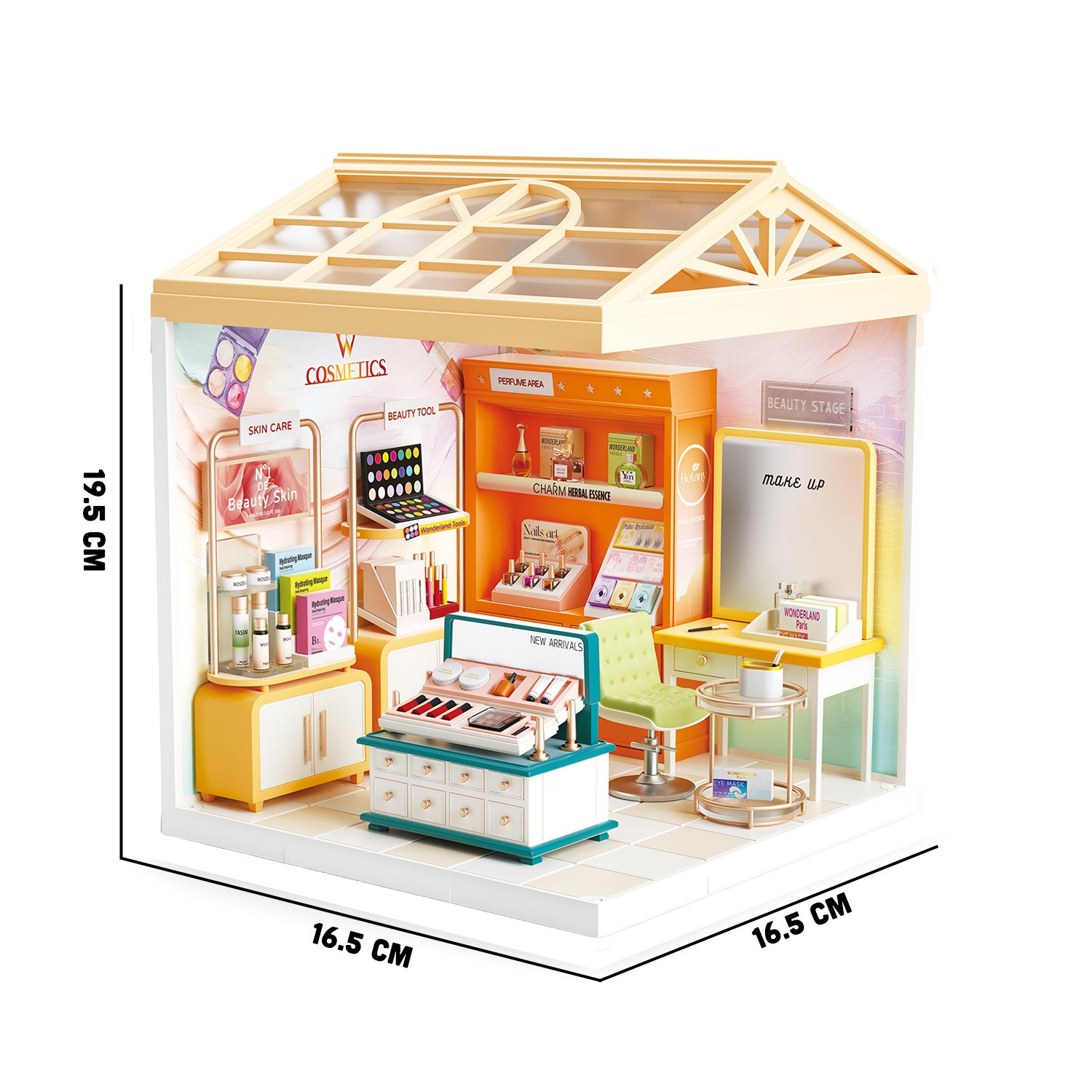 Juguete Tienda de Cosm&eacute;ticos en Miniatura con Maquillaje, Accesorios y Luz Nocturna image number null