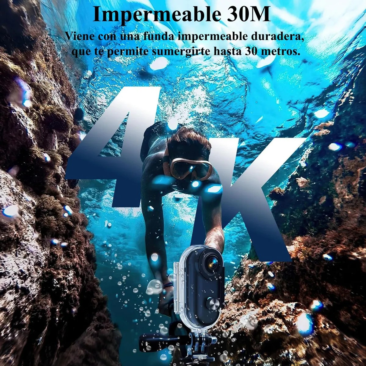 4k C&aacute;mara De Acci&oacute;n Mini C&aacute;mara Corporal Impermeable Deportiva Wifi C&aacute;mara V&iacute;deo,Battery 1000mah,Mini c&aacute;mara image number null