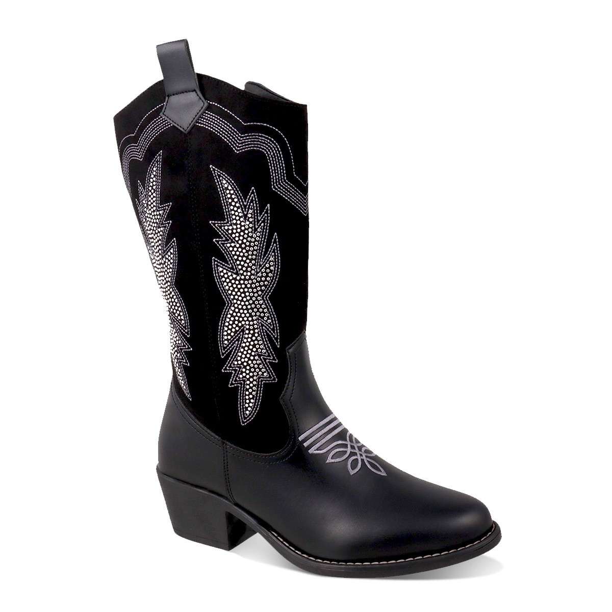 Bota Vaquera para Dama Dominiq Mod. 21151 Bordado y Estoperoles image number null
