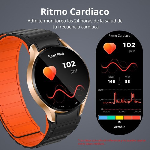 Colmi I28 Ultra Ai Smartwatch Amoled Reloj Inteligente Call negro naranja dorado image number null