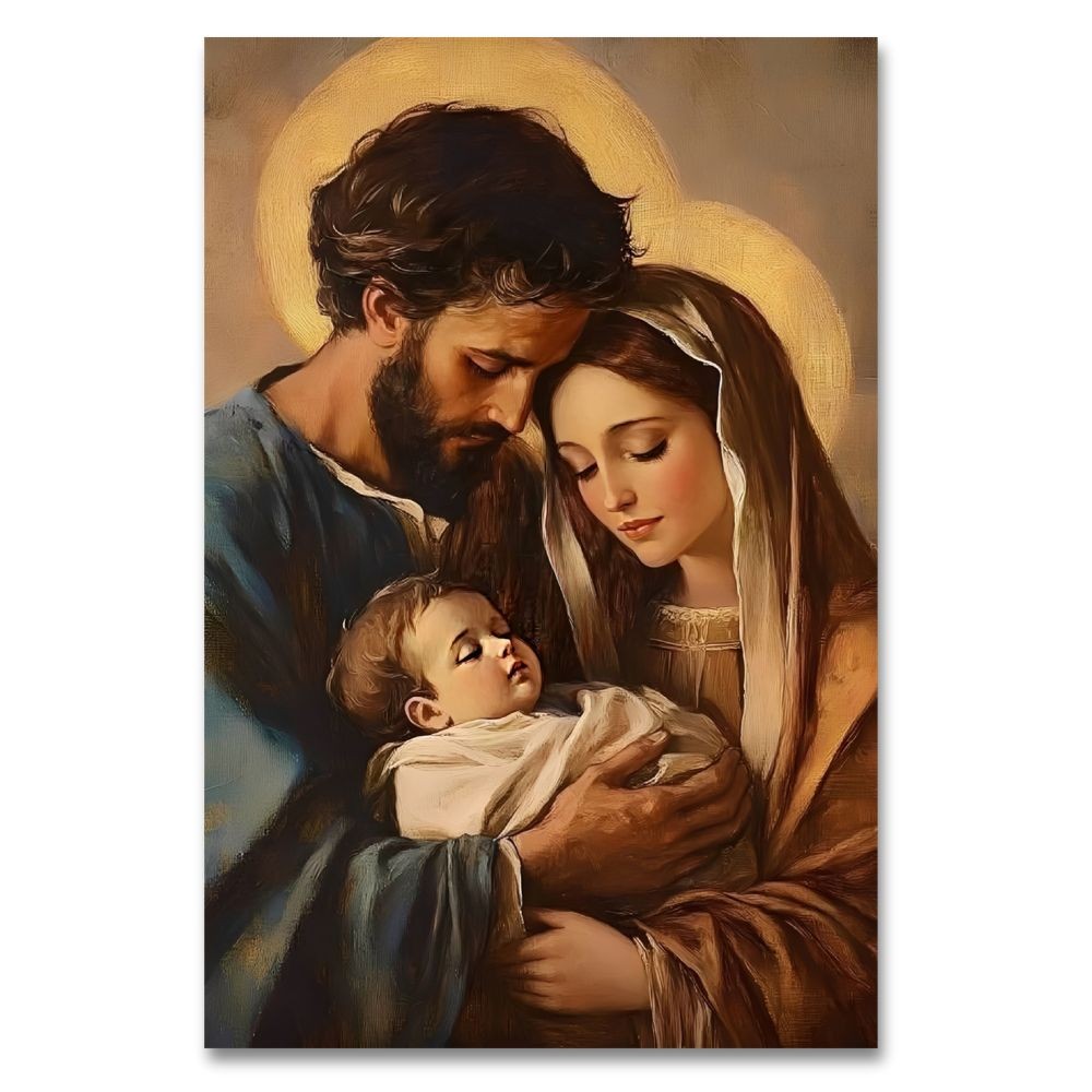 Cuadro Decorativo Religioso 80x122cm Sagrada Familia image number null