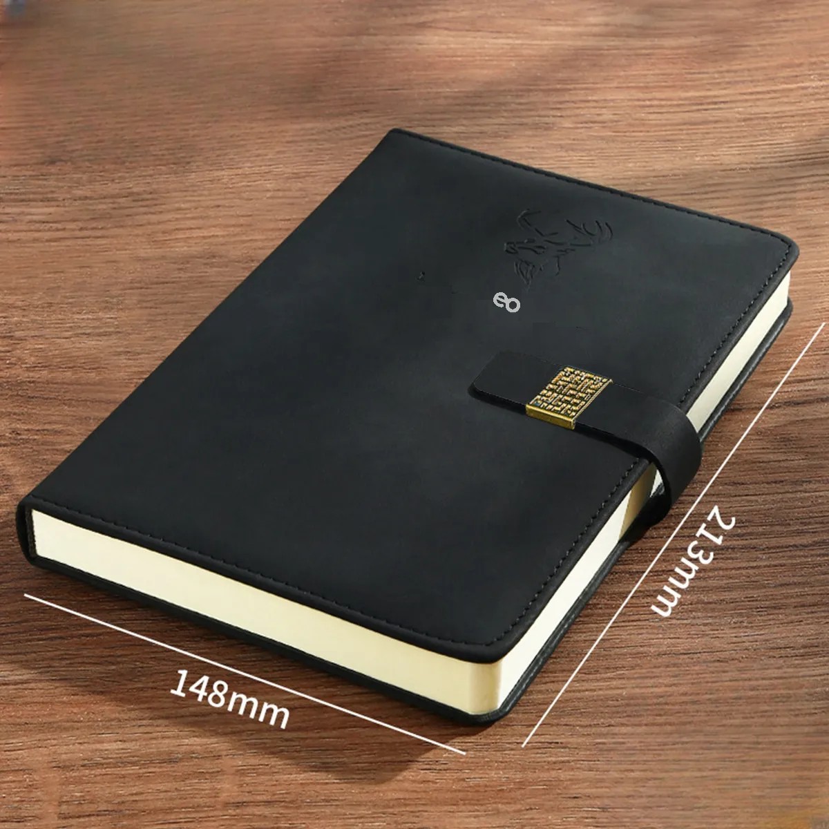 Cuaderno Forrado Tapa Dura Para Regalo Escolar, 360 P&aacute;ginas Negro image number null