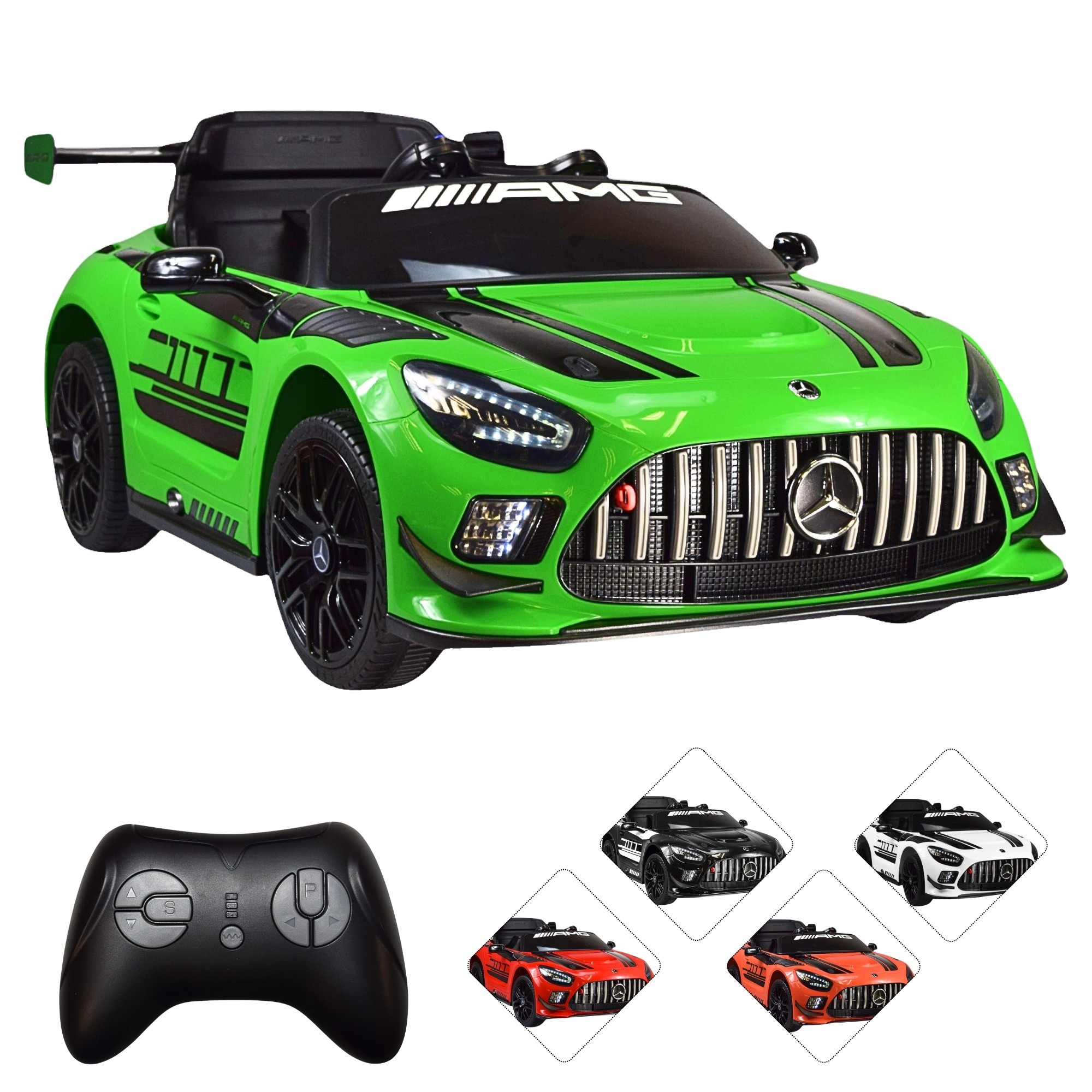Montable Mercedes-Benz Electrico para Ni&ntilde;os Control Remoto 12v - Verde image number null