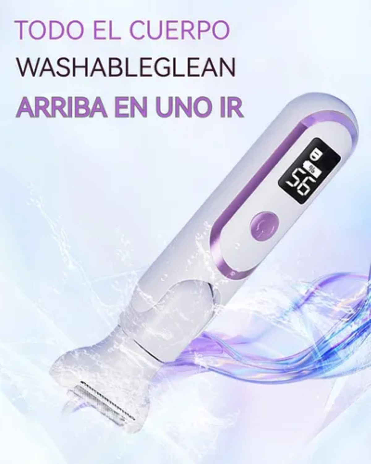 Depiladora El&eacute;ctrica Para Mujer 5 En 1 Blanco Morado image number null