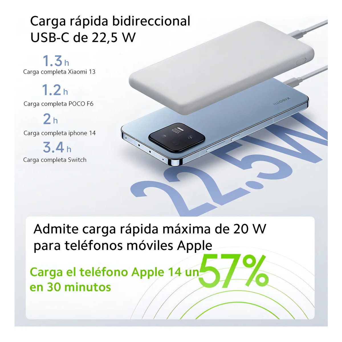Power Bank 10000mah 22.5w Lite - Blanco image number null