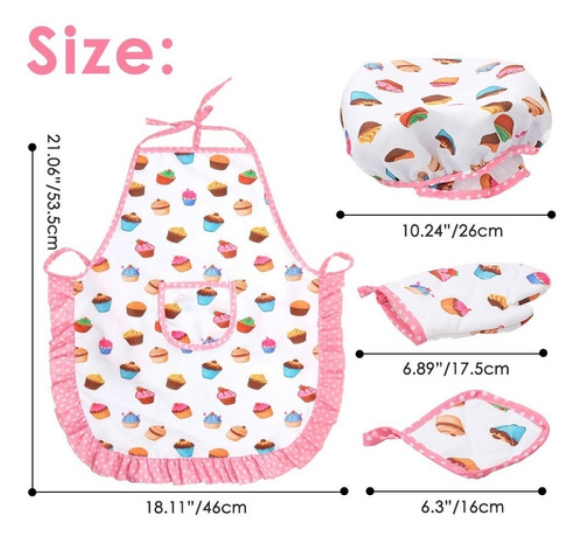 Kit De Juguetes De Cocina Para Ni&ntilde;os 11pz Blanco/Pastelillo image number null