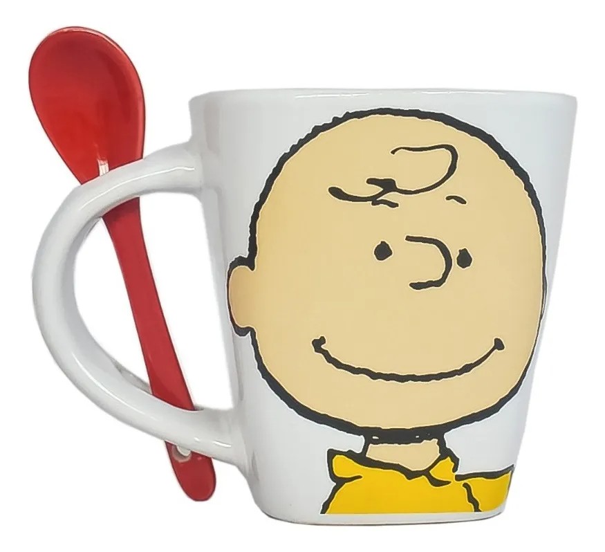 Taza Para Cafe C/cuchara Snoopy Peanuts Ceramica 440ml image number null