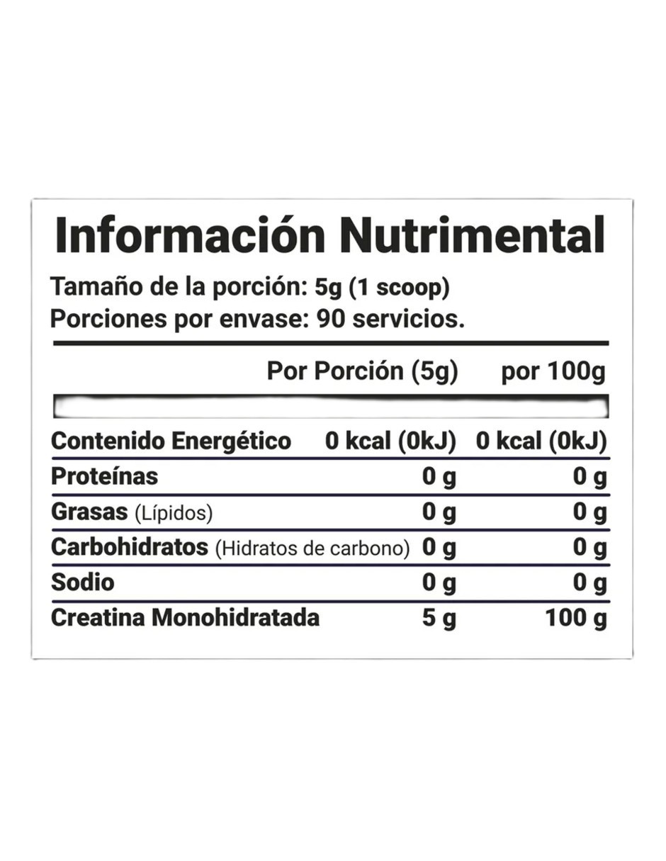 VALARA Creatina Monohidratada 450 gr - Maxima Pureza - 90 Porciones - Suplemento Deportivo en Polvo - Sin Az&uacute;car - image number null