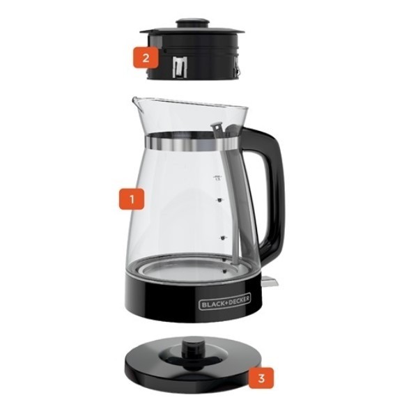 HERVIDOR ARTESANAL B&D C/LED 1.7 L NEGRO MODELO KE7000B-LA image number null