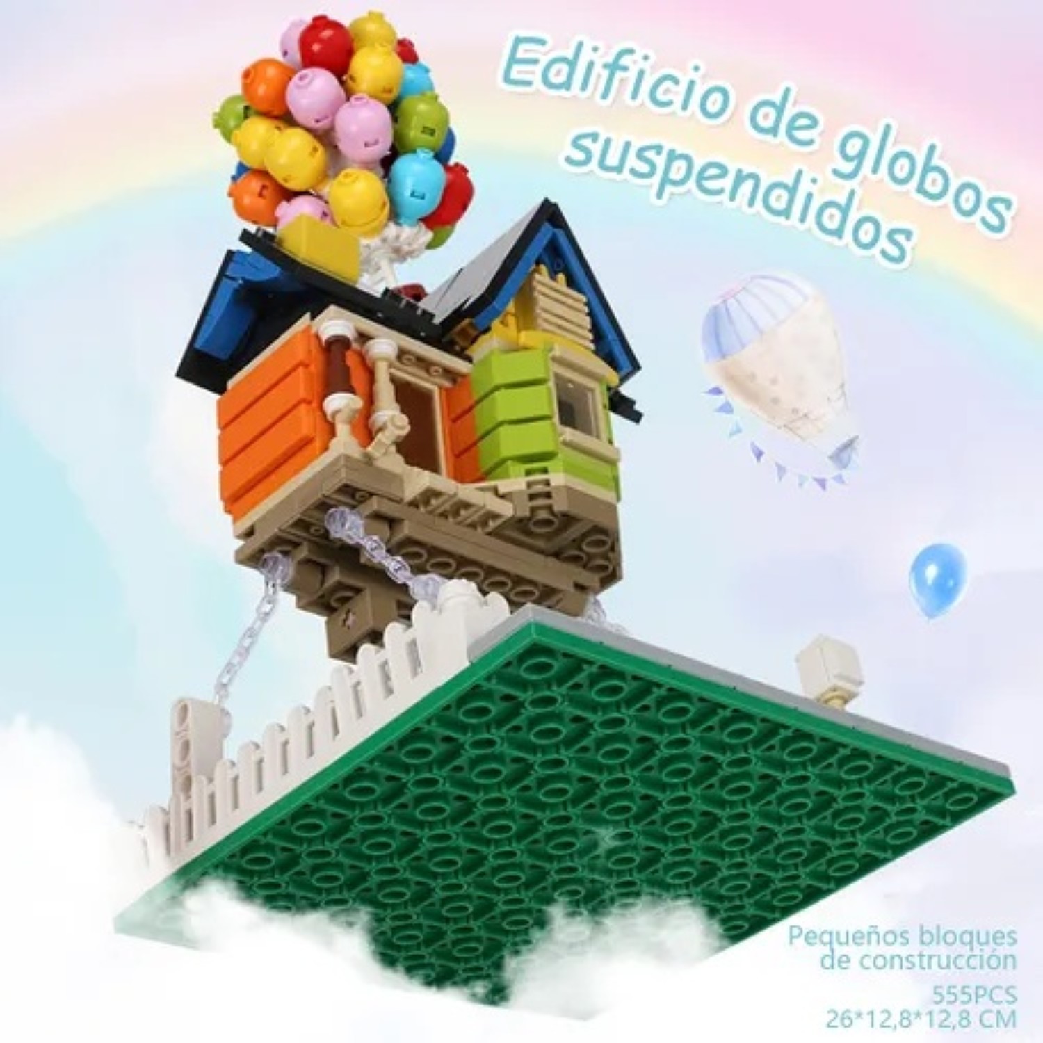 Bloques construcci&oacute;n Casa Globos 635 pz Colores image number null
