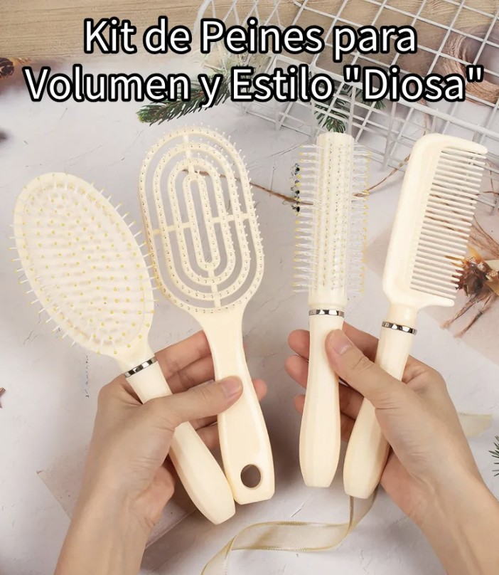 Kit De Peines Diosa (4 Unidades) Beige image number null
