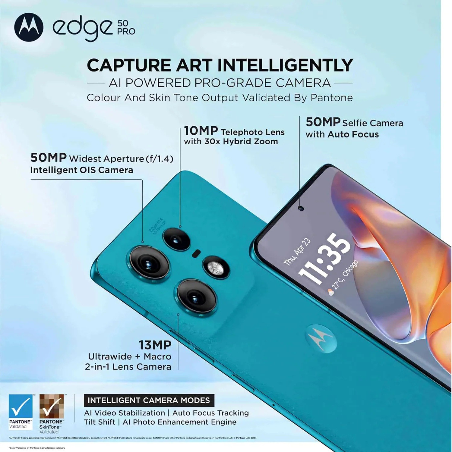 Motorola Edge 50 Pro 5G 512Gb 12Ram Color Azul Nuevo Libre image number null