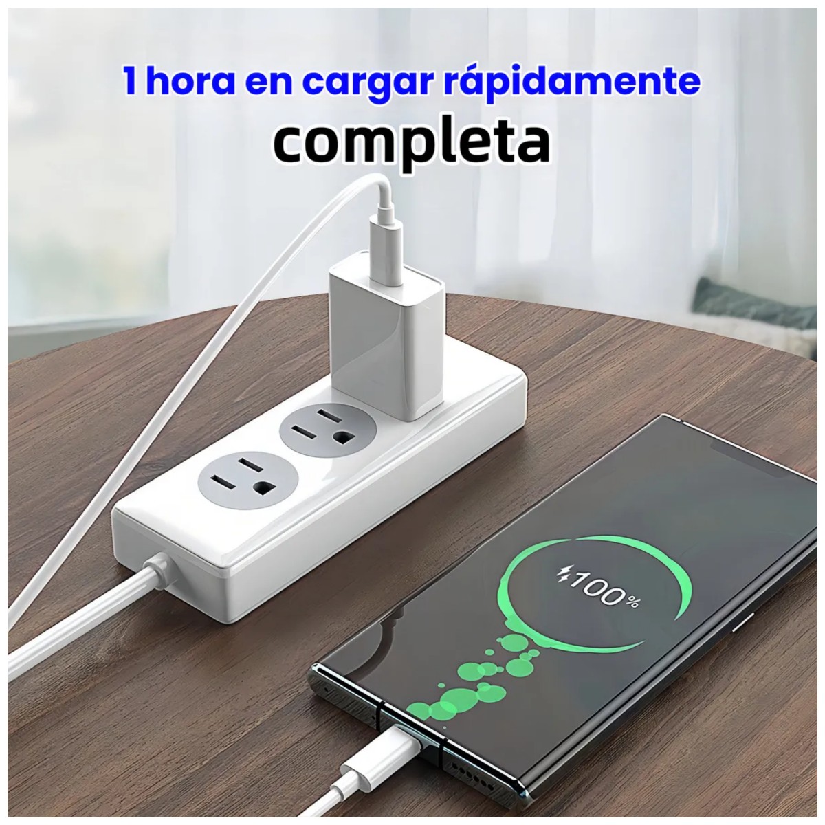 2m Cable Para iPad iPhone 11 12 13 14 De Carga R&aacute;pida Conjunto Blanco image number null