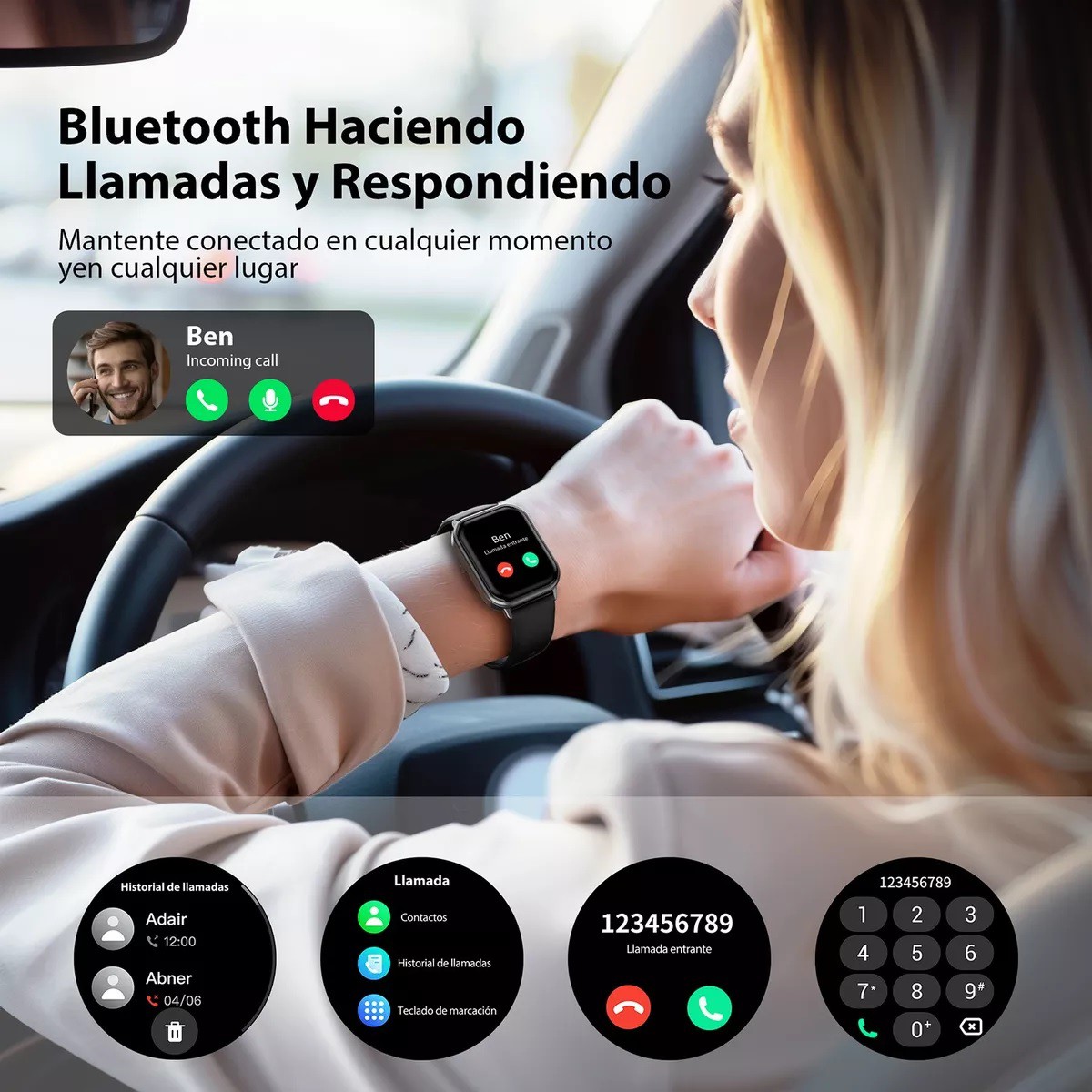 Reloj Inteligente Smartwatch Bluetooth Llamada Alexa Negro. image number null