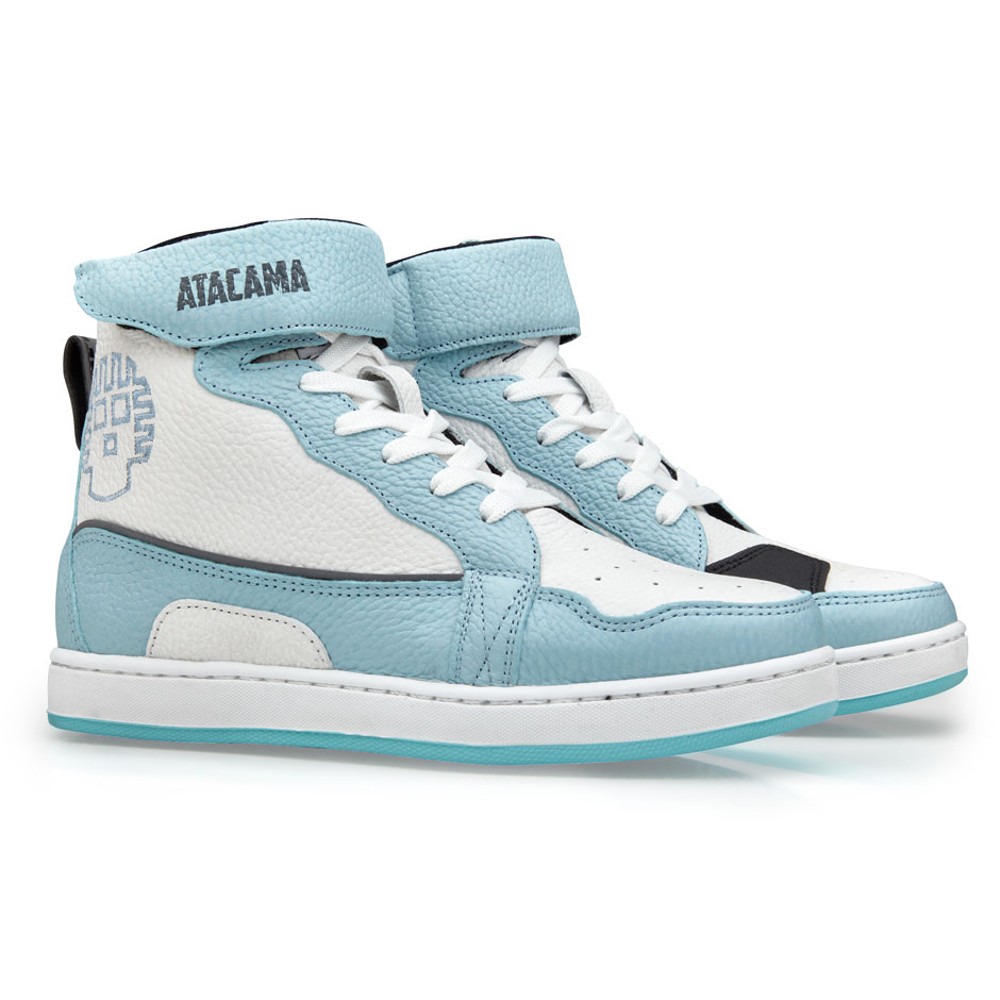 Tenis para moto Ana Atacama protecciones para Motociclista Piel azul image number null