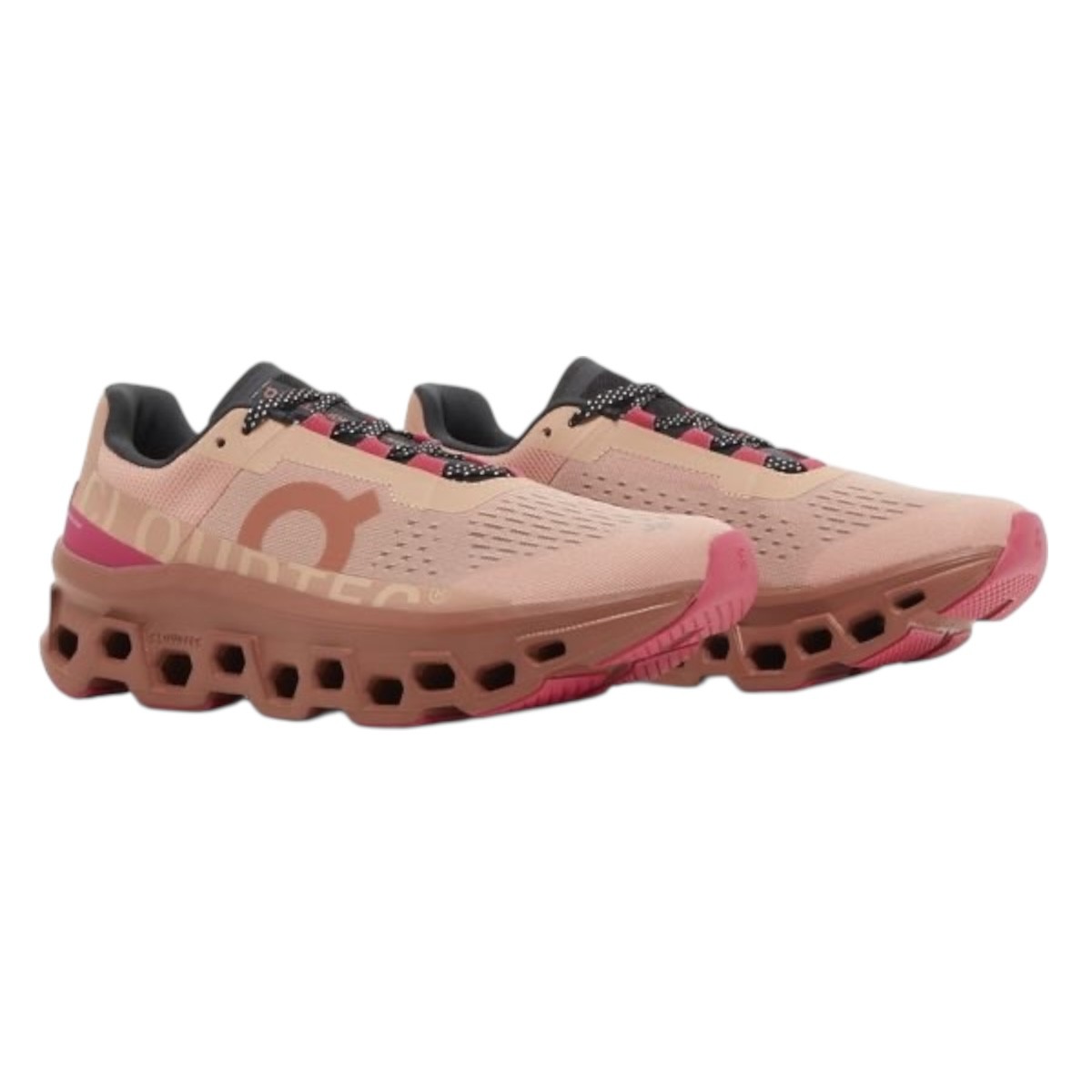 Tenis On Cloud Cloudmonster para mujer color rosa con suela de goma rosa image number null