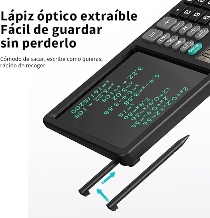 A JESWO Calculadora Cient&iacute;fica Digital, Calculadora LED Plegable Port&aacute;til con Tablet Borrable de Escritura para Todos Los Grados, Oficinas, Escuelas (Pantalla Grande). image number null