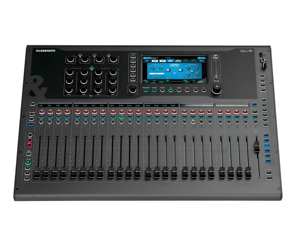 Mezcladora Digital ALLEN & HEATH QU-6 Con 24 Preamplificador image number null