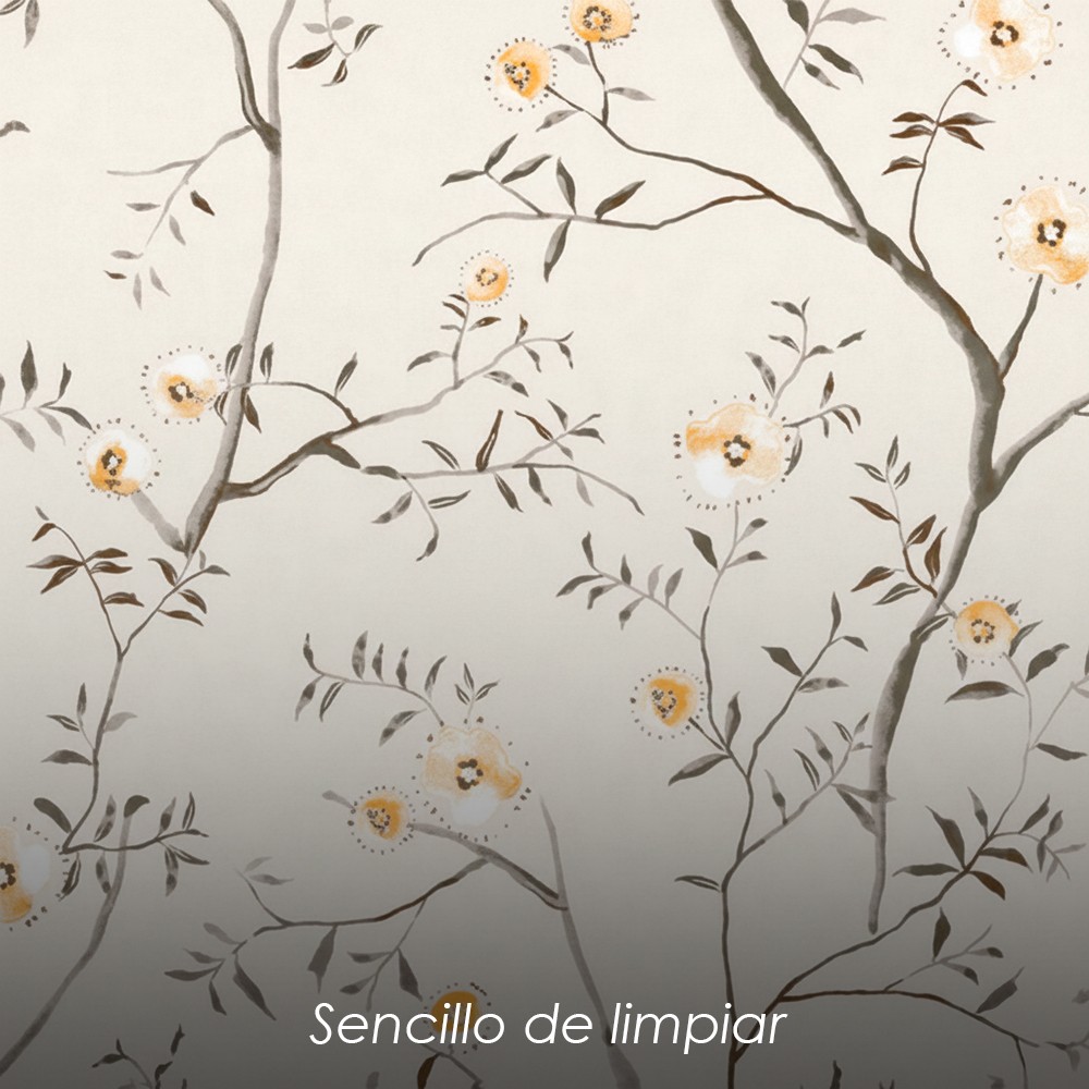Ilios Innova | Papel Tapiz Decorativo Motivo Floral y Fondo Beige, Rollo de 10m x 1.06m, Renovaci&oacute;n de Paredes y Muebles image number null