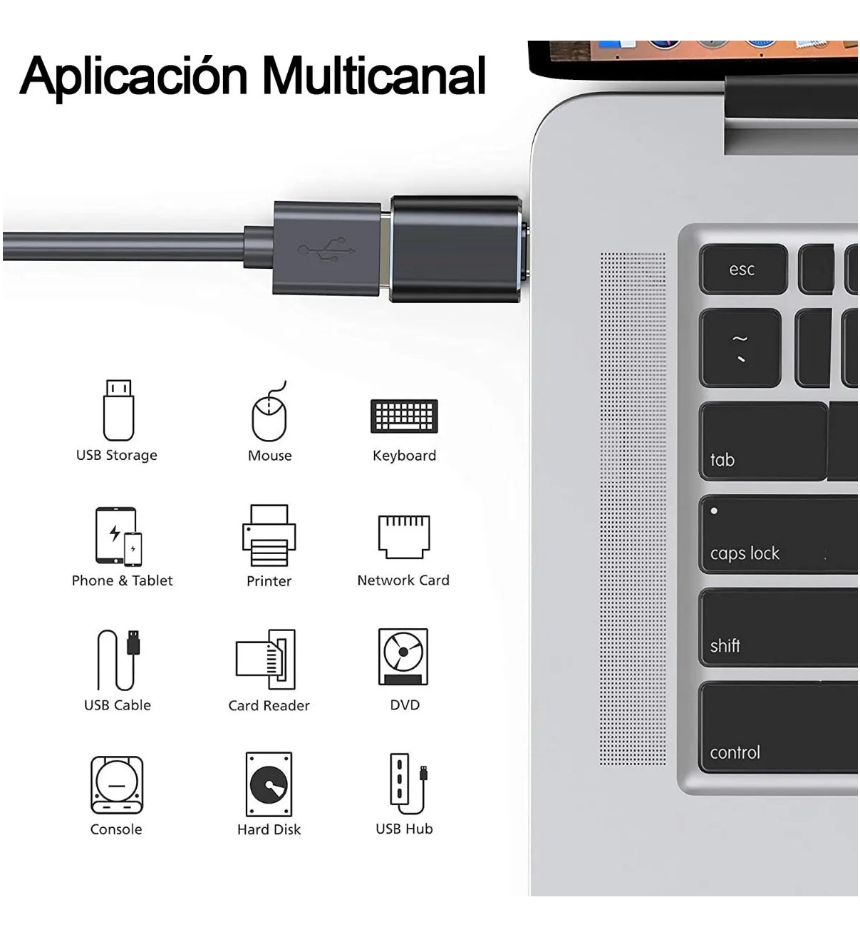 Adaptador Otg Usb Tipo C A Usb 3.0 5gbps 2 Piezas Malubero image number null