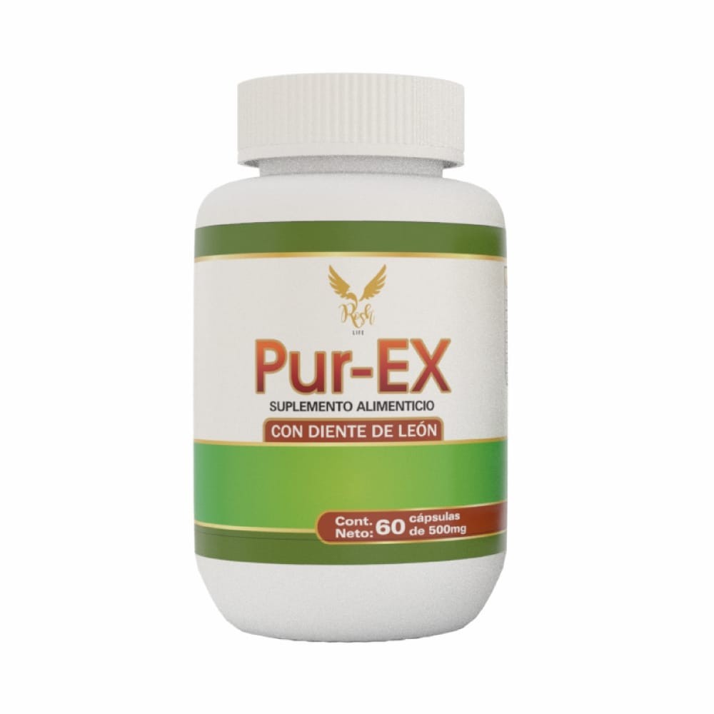 Rosh Life | Pur-EX Suplemento Natural para Ri&ntilde;ones | Diente de Le&oacute;n | Bienestar Intestinal | 100% natural | 60 C&aacute;psulas image number null