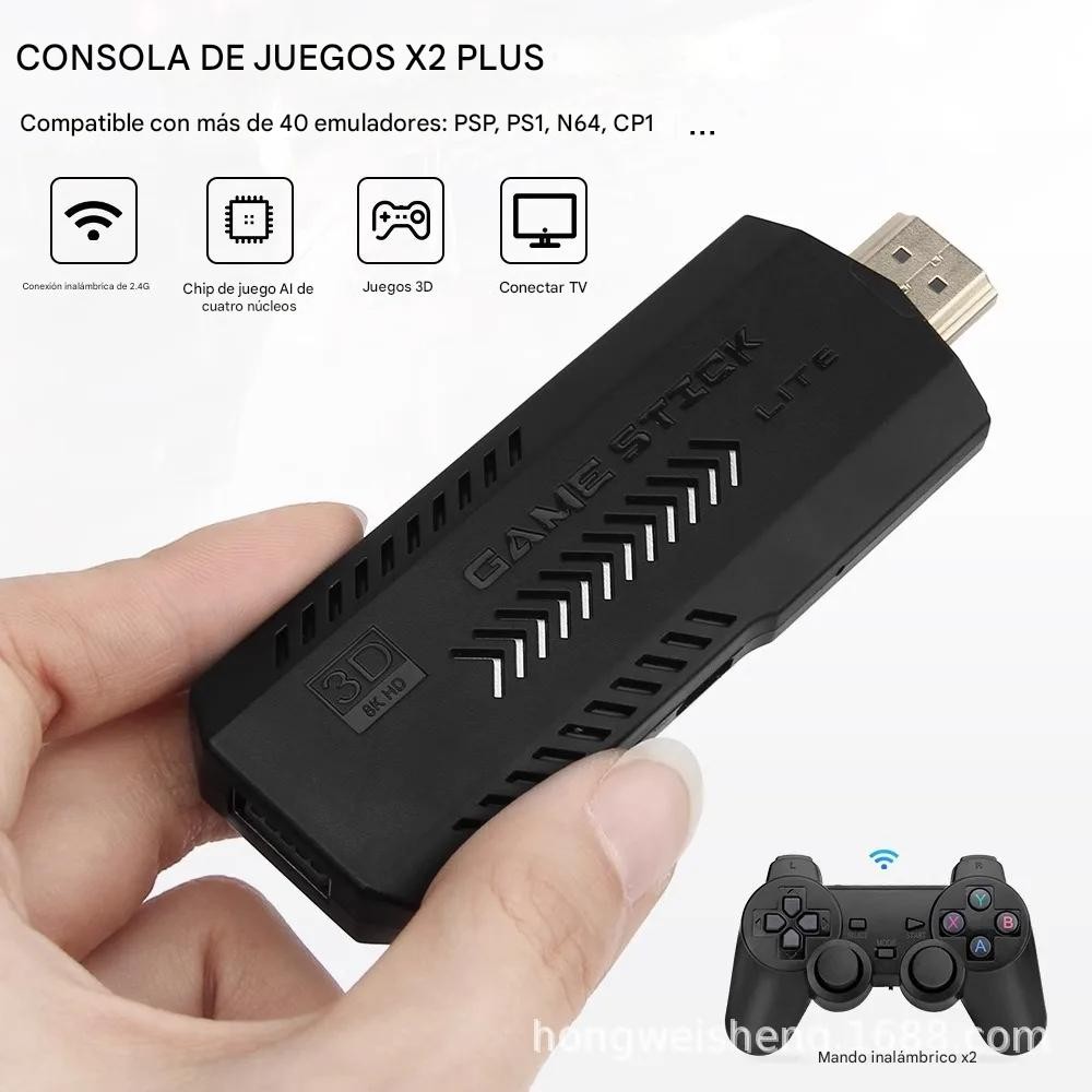 Consola retro 64gb juegos video juegos 2 controles HDMI reproductor de juegos 3D HD inal&aacute;mbrico. image number null