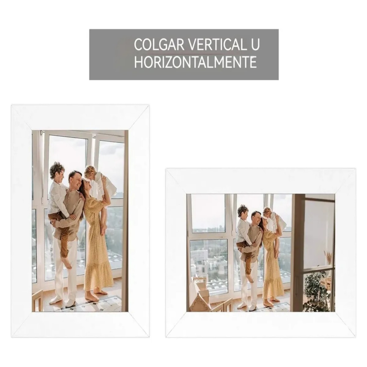 Marcos De Fotos Decorativos De 8 Piezas Blanco image number null