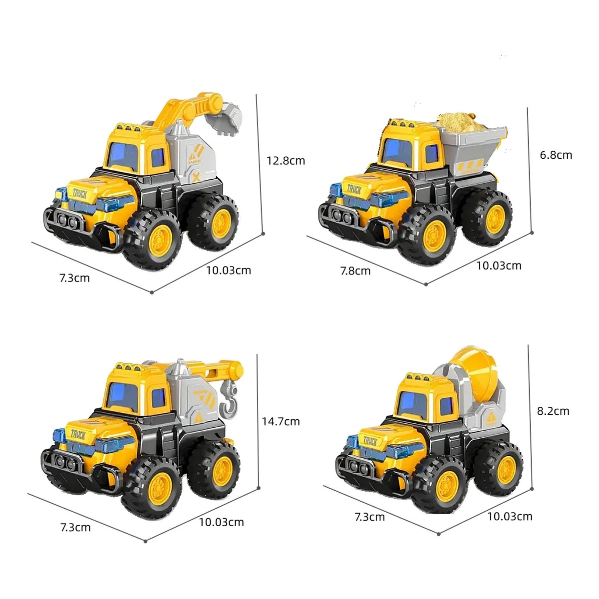 Coche De Juguete Para Ni&ntilde;os Coche De Ingenier&iacute;a 4pcs. image number null