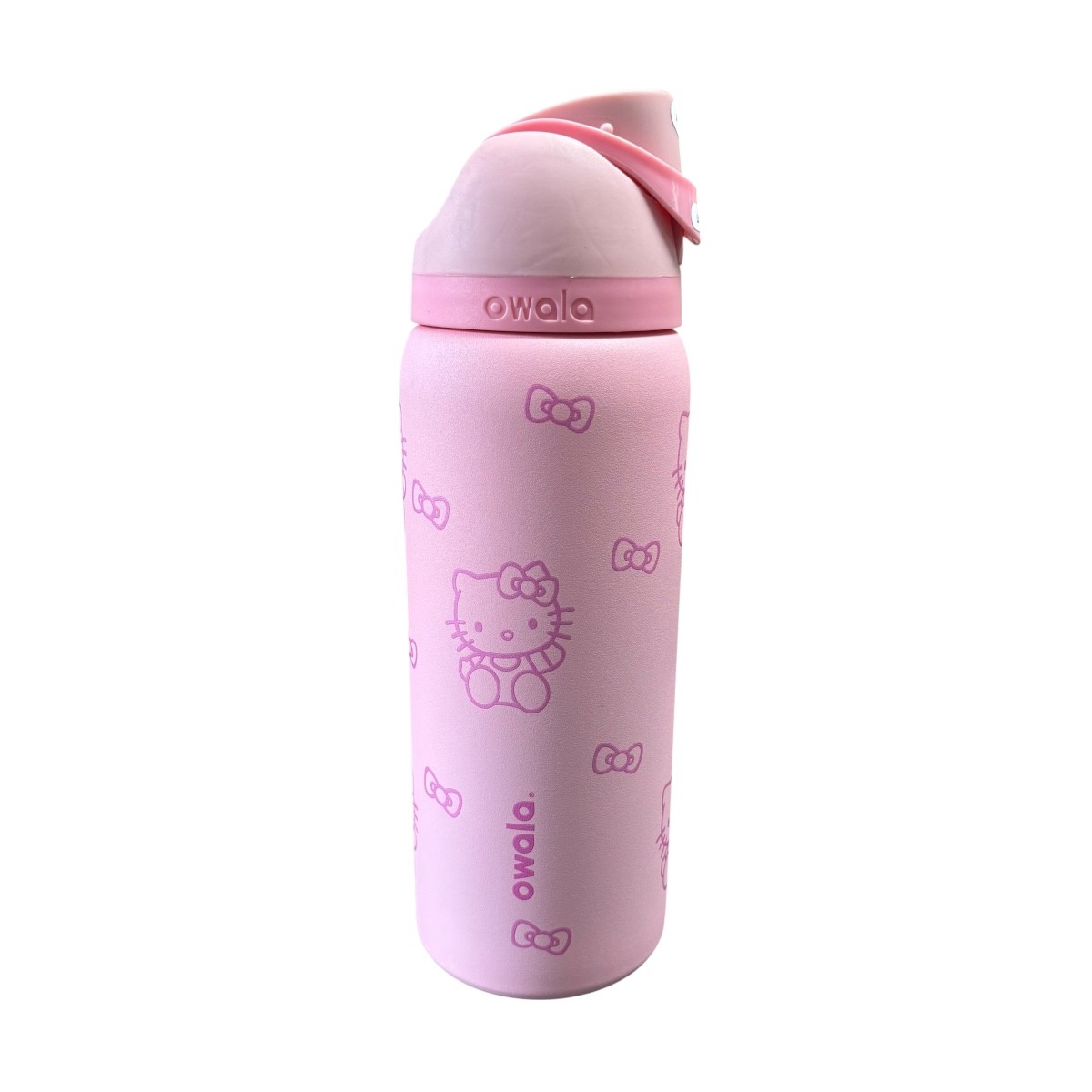 Termo Owala de acero inoxidable FreeSip con tapa rosca color rosa, Hello Kitty image number null