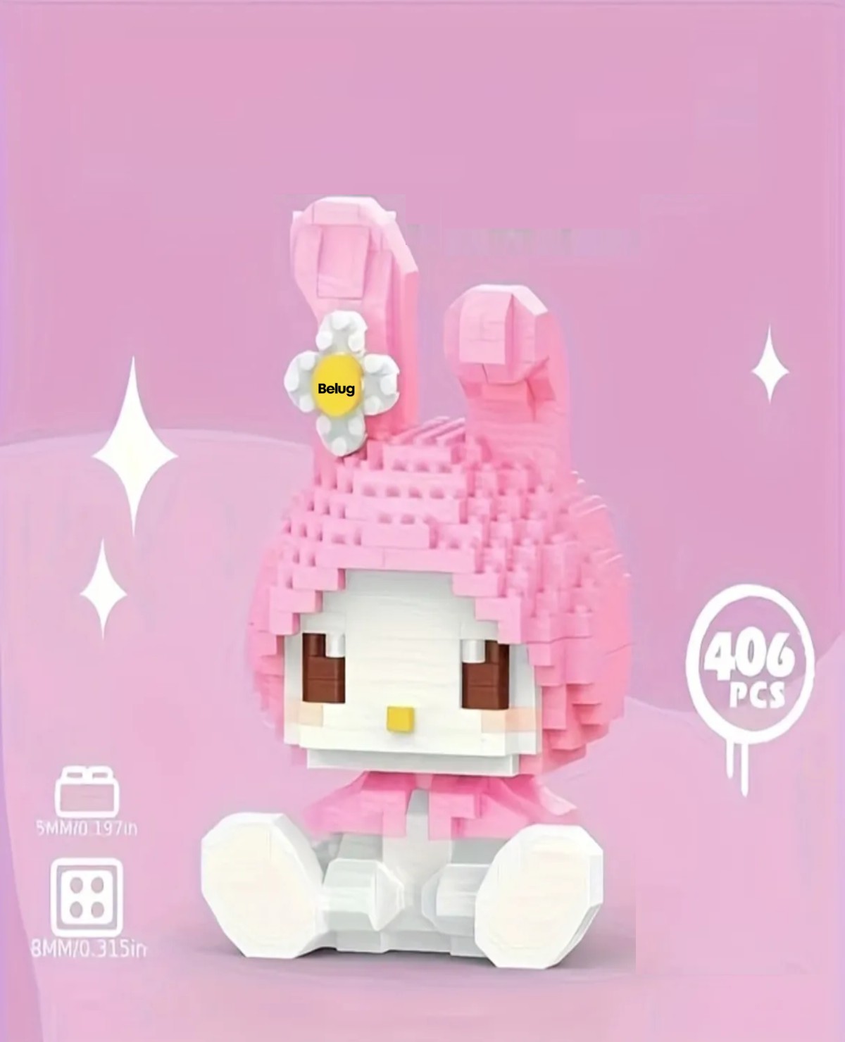 Set Mini Bloques Armables Hello Kitty 406 pzs Rosa image number null