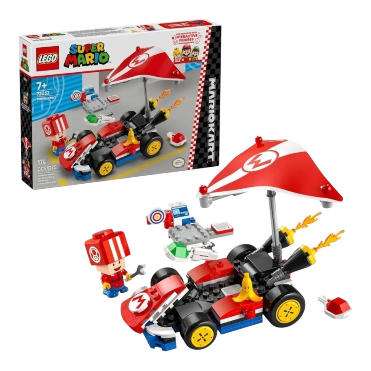 Kit Lego Super Mario Kart Est&aacute;ndar Toad Mec&aacute;nico Auto 72032 image number null