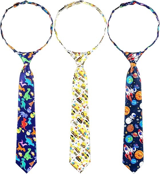 Corbata para el cuello para ni&ntilde;os y ni&ntilde;os, 3 unidades preatadas, corbatas ajustables para ni&ntilde;os peque&ntilde;os, para bodas, graduaci&oacute;n, escuela. image number null