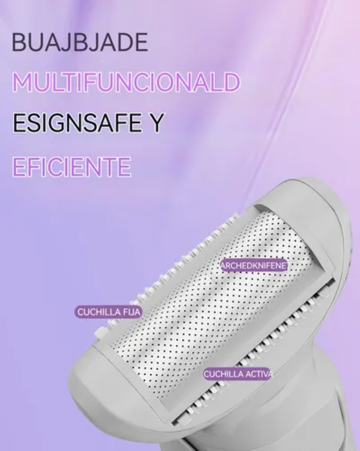 Depiladora El&eacute;ctrica Para Mujer 5 En 1 Blanco Morado image number null