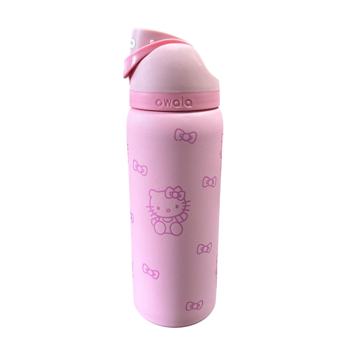 Termo Owala de acero inoxidable FreeSip con tapa rosca color rosa, Hello Kitty image number null