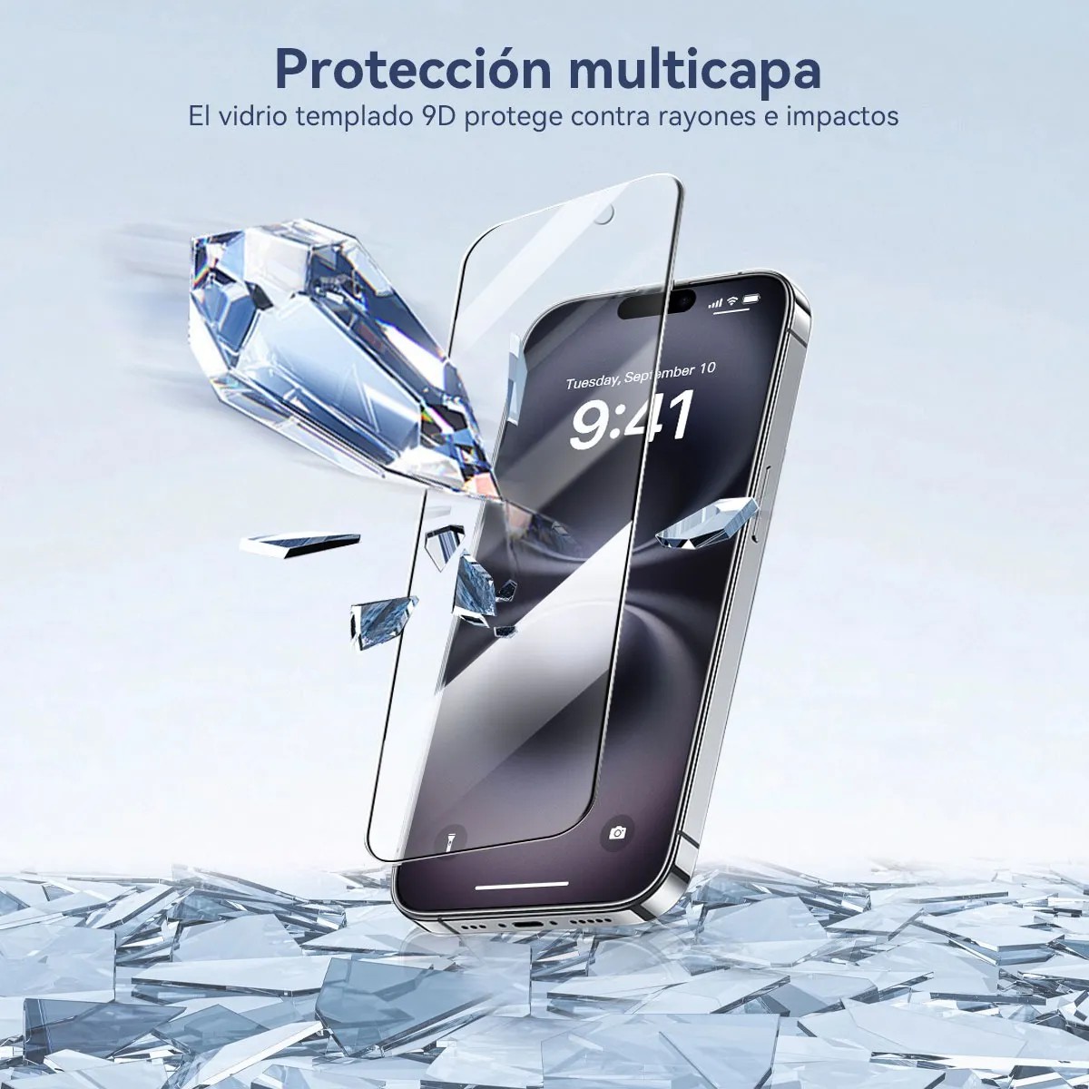 Funda Magsafe Para iPhone 17 Pro+ Cargador Inal&aacute;mbrico 15w + Mica De Vidrio Gris image number null