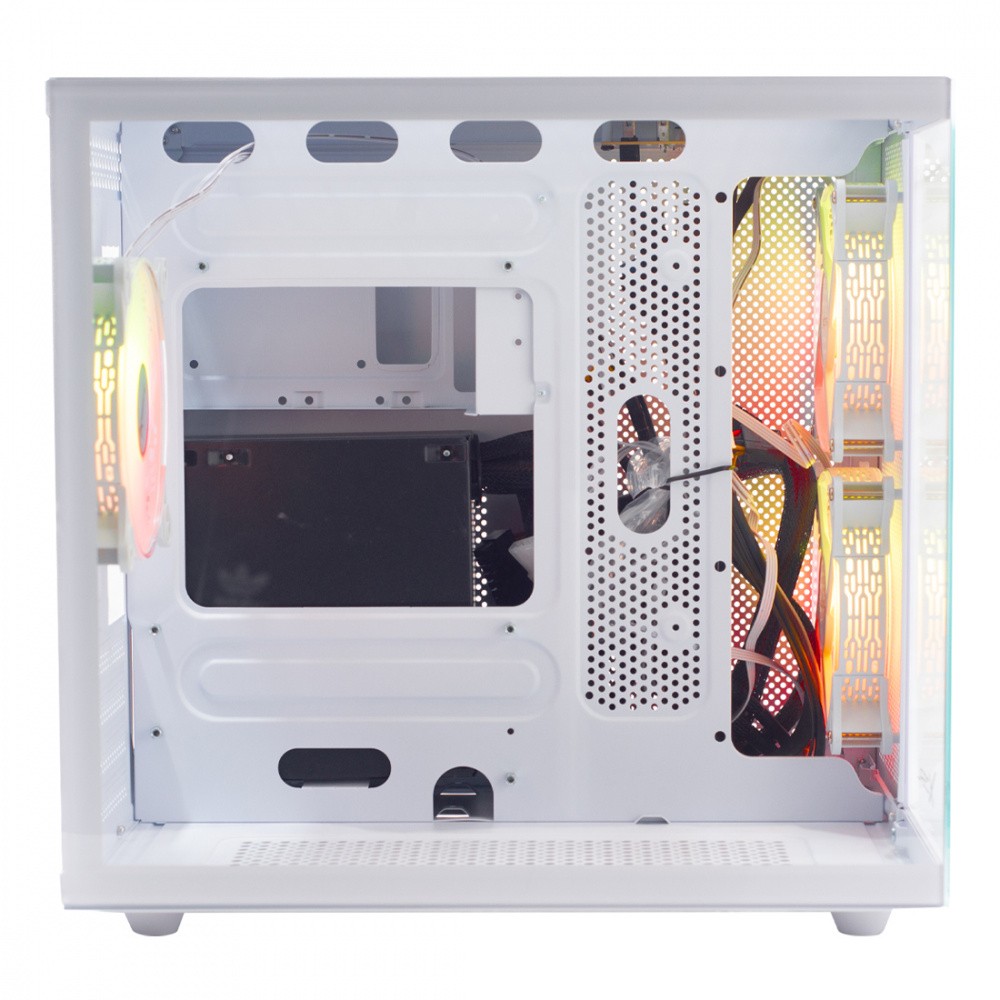 Gabinete Xzeal CXi1, Mini-Tower, Micro-ATX/Mini-ITX, USB 2.0/3.0, sin Fuente, 3 Ventiladores Instalados, Blanco image number null