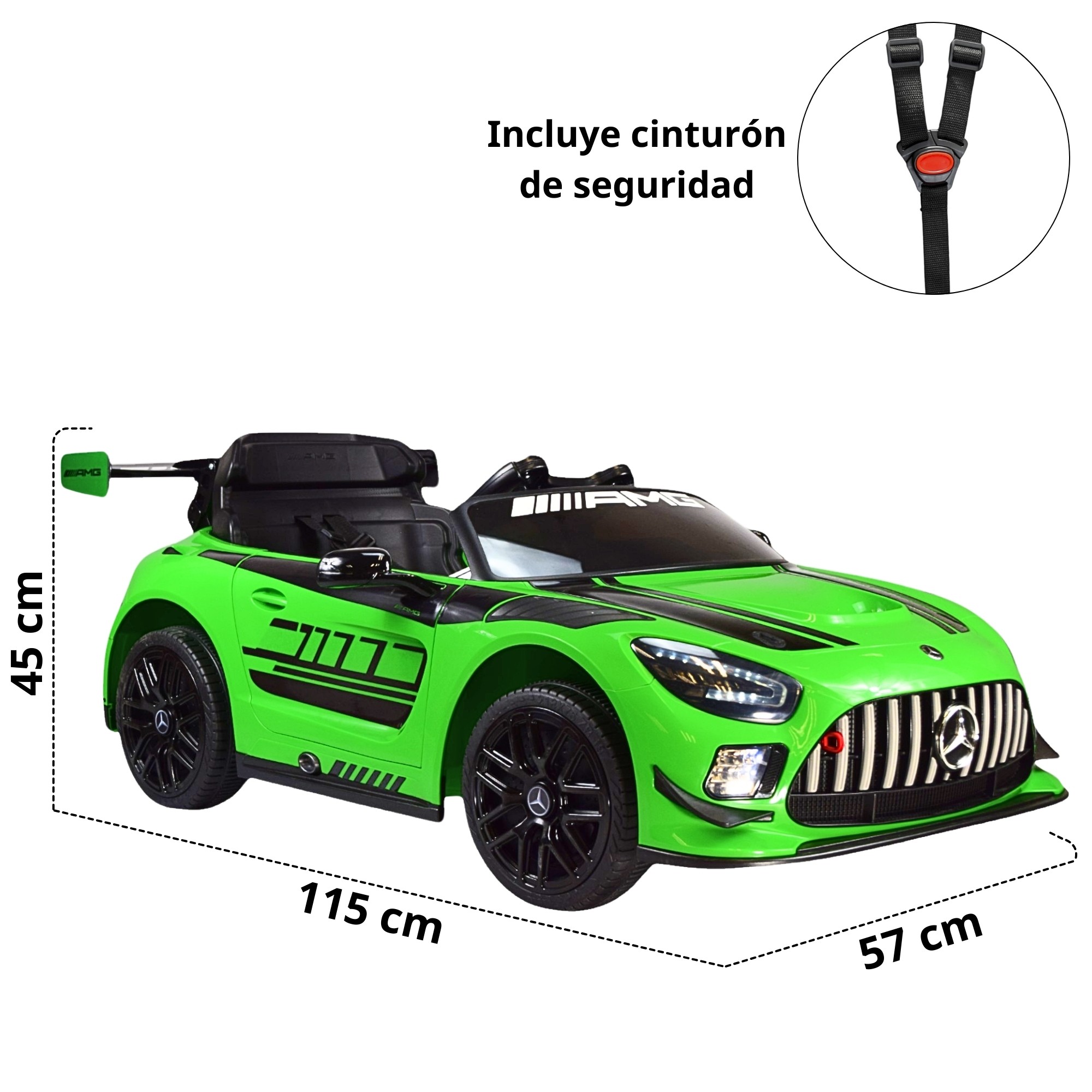 Montable Mercedes-Benz Electrico para Ni&ntilde;os Control Remoto 12v - Verde image number null
