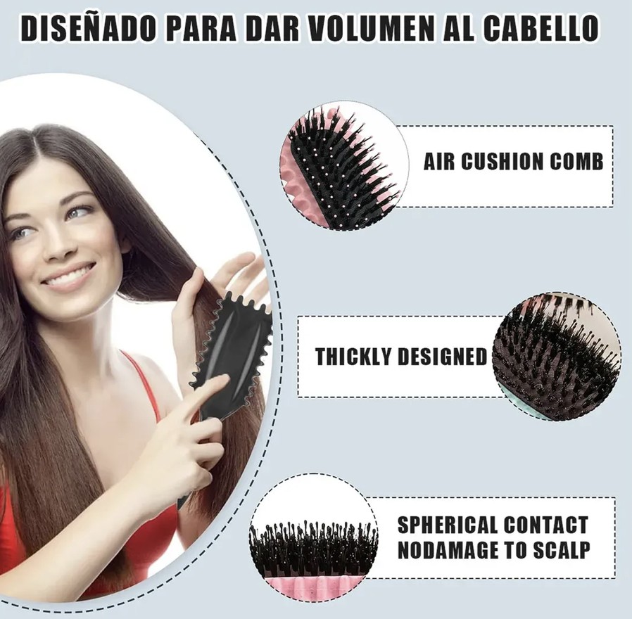 12pzkit Pincel Bounce Curl Cepillo Define Style Rizado Peine ROSA image number null