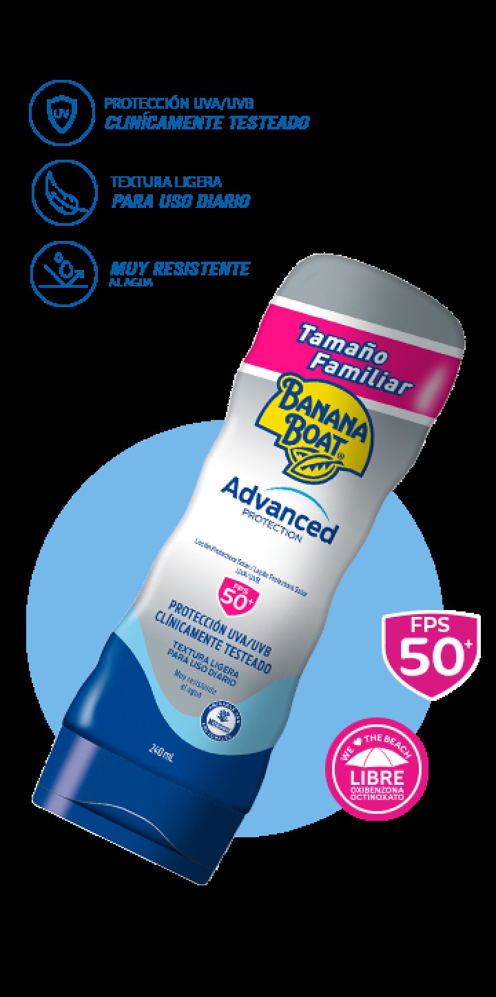 Banana Boat Advanced Protection tama&ntilde;o familiar fps 50 protector solar image number null