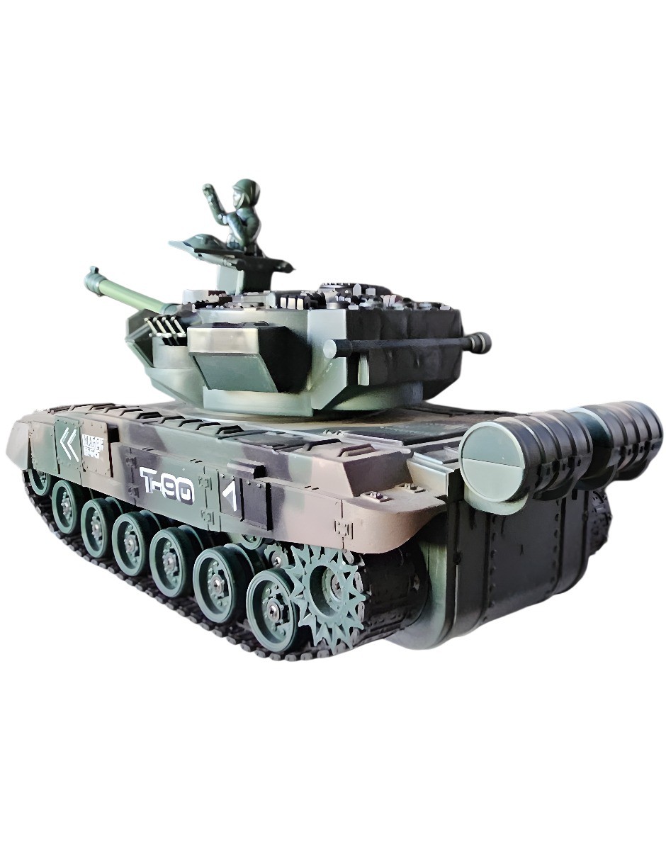 Tanque Control Radio Militar Juguete De Bolitas De Hidrogel Color Verde image number null