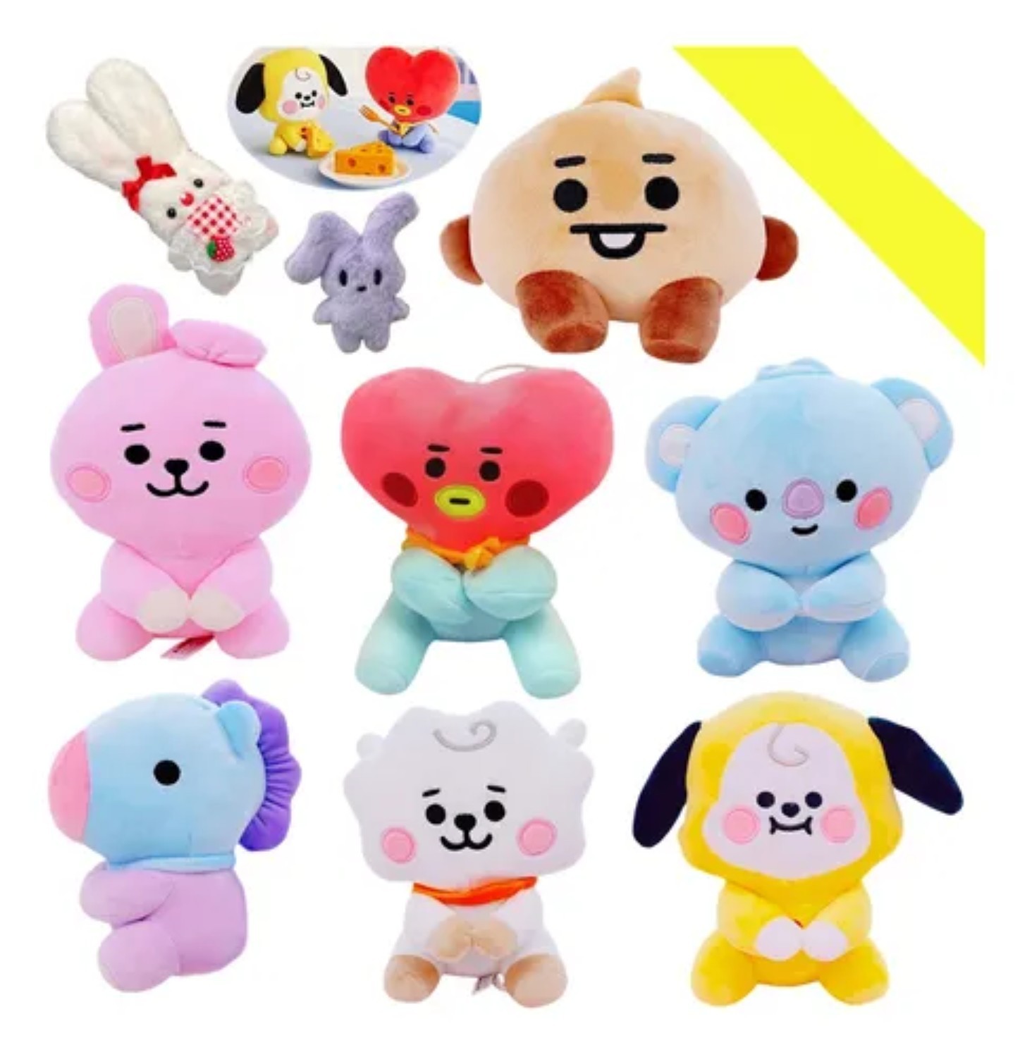 Kit 9pcs Peluche Mu&ntilde;ecos Colores image number null