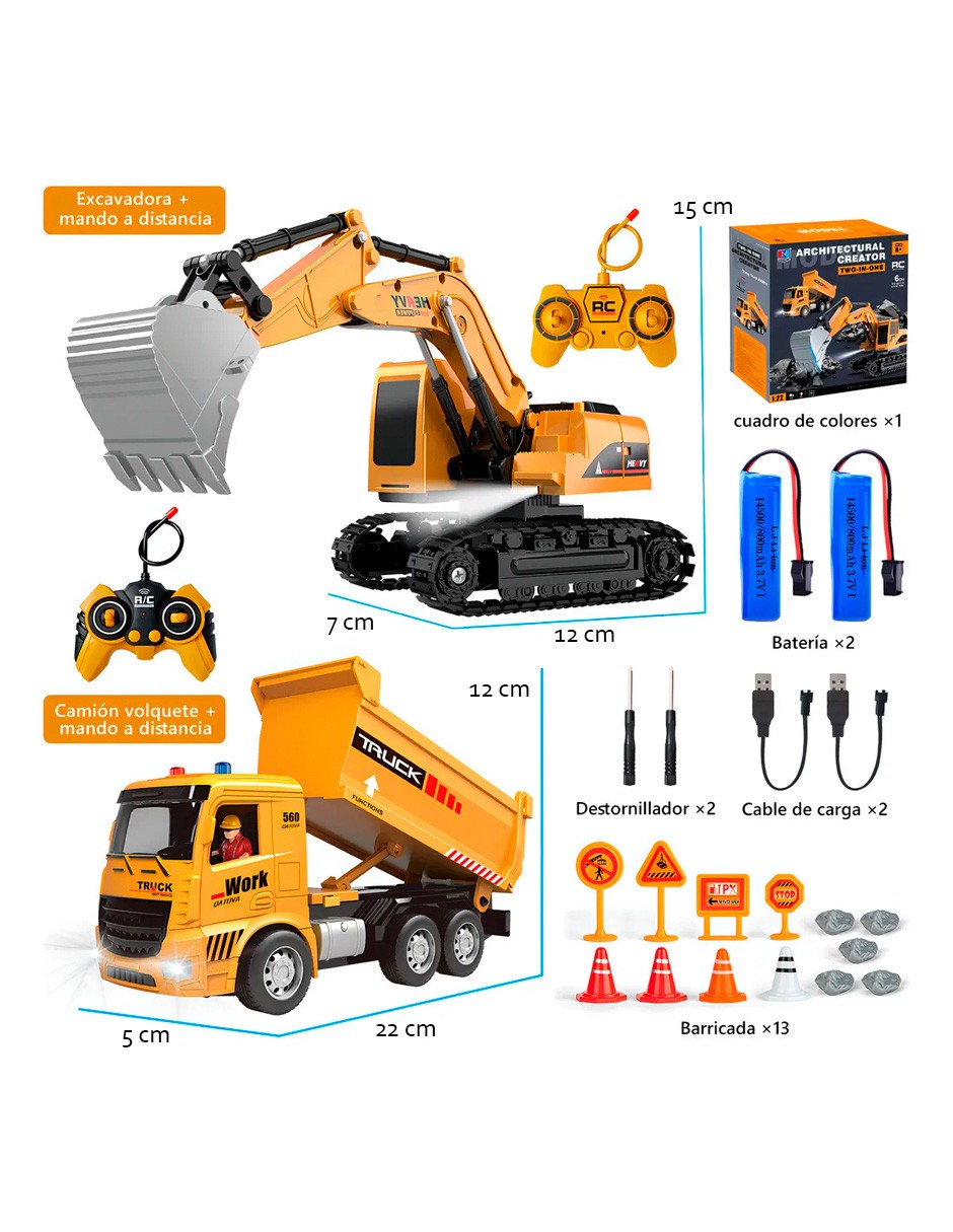 Petukita Box &ndash; Excavadora RC 2-en-1 Potente y Divertida a control Remoto image number null