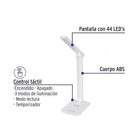 L&aacute;mpara de LED 8W 5 niveles de iluminaci&oacute;n para escritorio LES-300L image number null