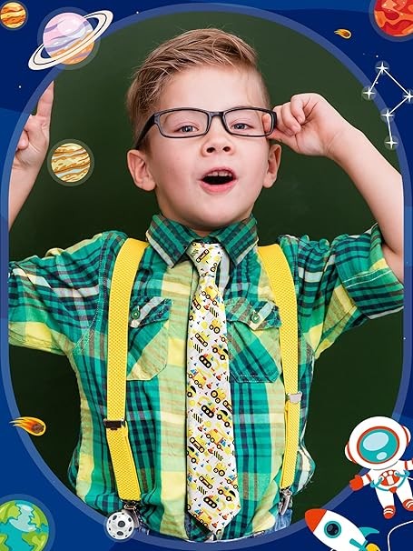 Corbata para el cuello para ni&ntilde;os y ni&ntilde;os, 3 unidades preatadas, corbatas ajustables para ni&ntilde;os peque&ntilde;os, para bodas, graduaci&oacute;n, escuela. image number null