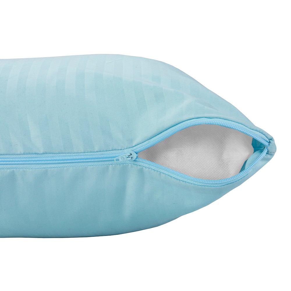 S&aacute;banas Queen Size Trinity Azul Cielo + 2 Almohadas Trinity image number null