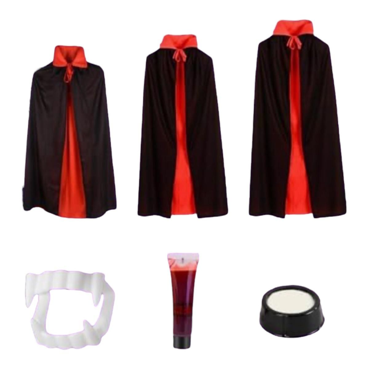 Capa Reversibles Vampiro Accesorio Cosplay Disfraz Halloween image number null
