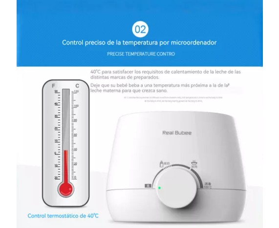 2 En 1 Calienta Biberones Esterilizador De Biberones Blanco image number null